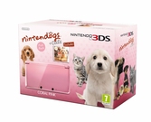 Console 3DS Rose corail + Nintendogs + cats Golden Retriever