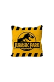 Jurassic park oreiller caution yellow logo 40 x 40 cm
