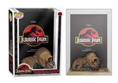 Jurassic park pop! movie poster et figurine tyrannosaurus rex & velociraptor 9 cm