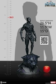 Marvel statuette premium format 1/4 black panther 67 cm