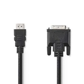Câble hdmi vers dvi - 2,0 m- mâle à 24 + 1 broches-noir- sans emballage (vrac)
