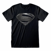 Justice league movie t-shirt superman black logo (m)