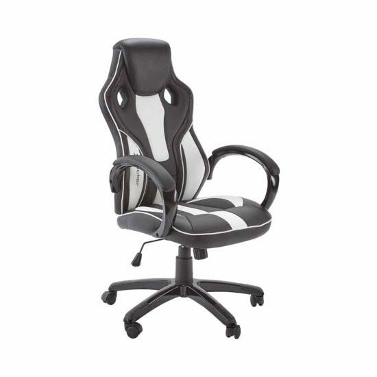 X rocker maverick height adjustable black & white office gaming chair