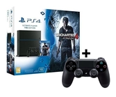 Console PS4 + Uncharted 4 A Thief's End + 2 Manettes DualShock 4 - 1To