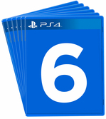 Lots 6 jeux vidéo - PS4