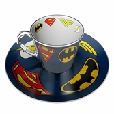 Dc comics - logos - tasse à café miroir et soucoupe