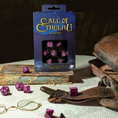 Set de dés l'appel de cthulhu - 7e Édition noir & magenta (7)