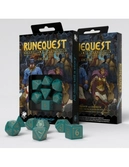 Set de dés runequest - turquoise & or (7)