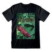 Jujitsu kaisen - t-shirt unisexe noir "finger licking" - m