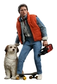 Retour vers le futur figurines movie masterpiece 1/6 marty mcfly & einstein exclusive 28 cm