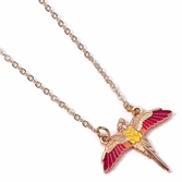 Harry potter - collier plaqué or - phénix