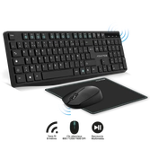 Pack clavier azerty, souris sans fil et tapis de souris gamer - elite- combo