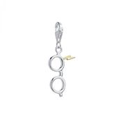 Harry potter - eclair & lunettes - clip charme pour bracelet
