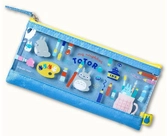 Studio ghibli - mon voisin totoro - trousse transparente bleue