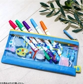 Studio ghibli - mon voisin totoro - trousse transparente bleue