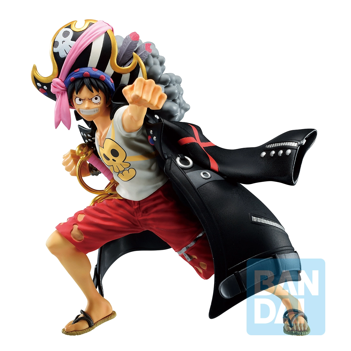 One piece film red monkey d. luffy figurine ichibansho 13cm