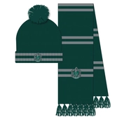 Harry potter - set bonnet pompon + echarpe - serpentard - enfants