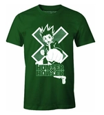 Hunter x hunter - t-shirt vert gon x monochrome - m