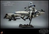 Star wars the clone wars figurine 1/6 commander appo & barc speeder 30 cm