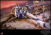 Star wars the clone wars figurine 1/6 heavy weapons clone trooper & barc speeder with sidecar 30 cm