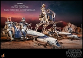 Star wars the clone wars figurine 1/6 heavy weapons clone trooper & barc speeder with sidecar 30 cm