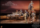 Star wars the clone wars figurine 1/6 heavy weapons clone trooper & barc speeder with sidecar 30 cm