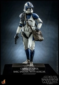 Star wars the clone wars figurine 1/6 heavy weapons clone trooper & barc speeder with sidecar 30 cm