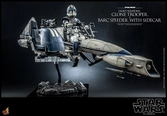 Star wars the clone wars figurine 1/6 heavy weapons clone trooper & barc speeder with sidecar 30 cm