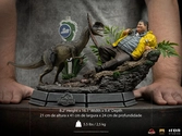 Jurassic park statuette 1/10 art scale dennis nedry meets the dilophosaurus 21 cm