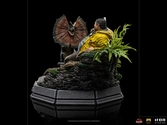 Jurassic park statuette 1/10 art scale dennis nedry meets the dilophosaurus 21 cm