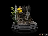 Jurassic park statuette 1/10 art scale dennis nedry meets the dilophosaurus 21 cm