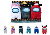 Among us - présentoir assortiment peluches x 6 - among us personnages - 30 cm