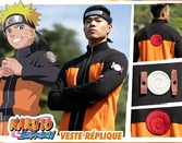 Naruto shippuden - veste réplique - naruto homme orange/noir (s)