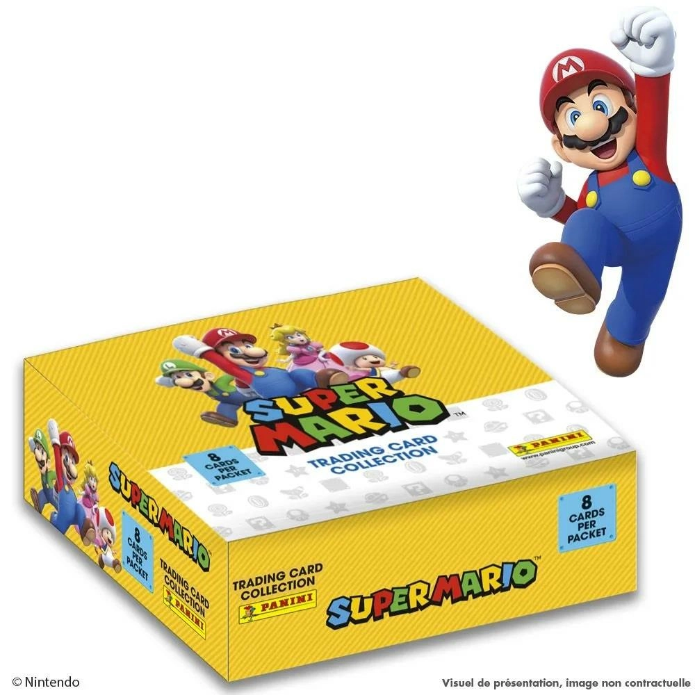 Panini pochette de 8 stickers super mario trading card collection