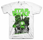 Star wars - t-shirt vintage boba feet - white (l)