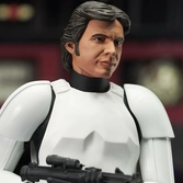 Star wars episode iv statuette milestones 1/6 han solo (stormtrooper disguise) 40th anniversary exclusive 30 cm