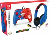 Official nintendo switch bundle super mario wired headset + controller