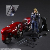 Final fantasy vii remake play arts kai figurine et véhicule roche & bike