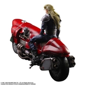 Final fantasy vii remake play arts kai figurine et véhicule roche & bike
