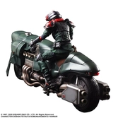 Final fantasy vii remake play arts kai figurine et véhicule shinra elite security officer & bike