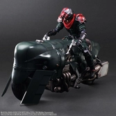 Final fantasy vii remake play arts kai figurine et véhicule shinra elite security officer & bike