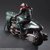 Final fantasy vii remake play arts kai figurine et véhicule shinra elite security officer & bike