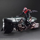 Final fantasy vii remake play arts kai figurine et véhicule shinra elite security officer & bike