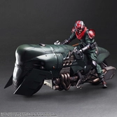 Final fantasy vii remake play arts kai figurine et véhicule shinra elite security officer & bike