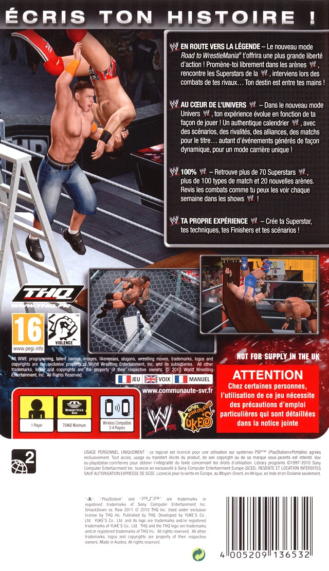 WWE Smackdown Vs Raw 2011 PSP
