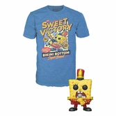 Bob l´éponge pop! & tee set figurine et t-shirt spongebob band (xl)