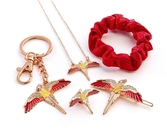 Harry potter - phénix - box cadeau - bijoux 5 pc.
