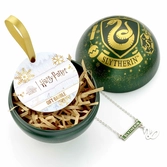 Harry potter - boule de noël cadeau - collier serpentard