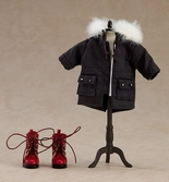 Original character accessoires pour figurines nendoroid warm clothing set: boots & mod coat (black)