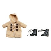 Original character accessoires pour figurines nendoroid warm clothing set: boots & duffle coat (beige)